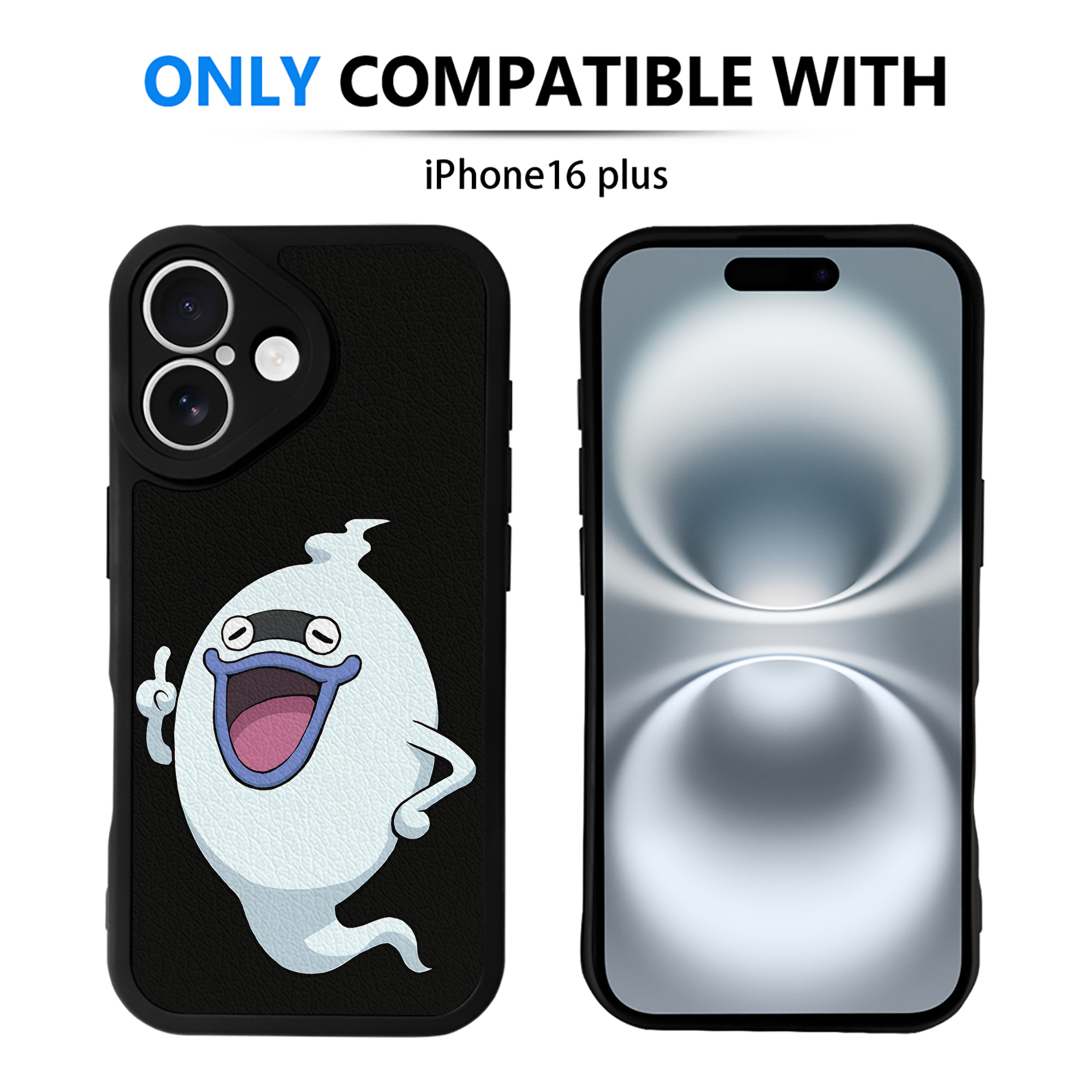 （画像用） 妖怪ウォッチ Yo-kai Watch 【iPhone 16シリーズ対応】シリコンスマホケース（レザー調） 材質：シリコン